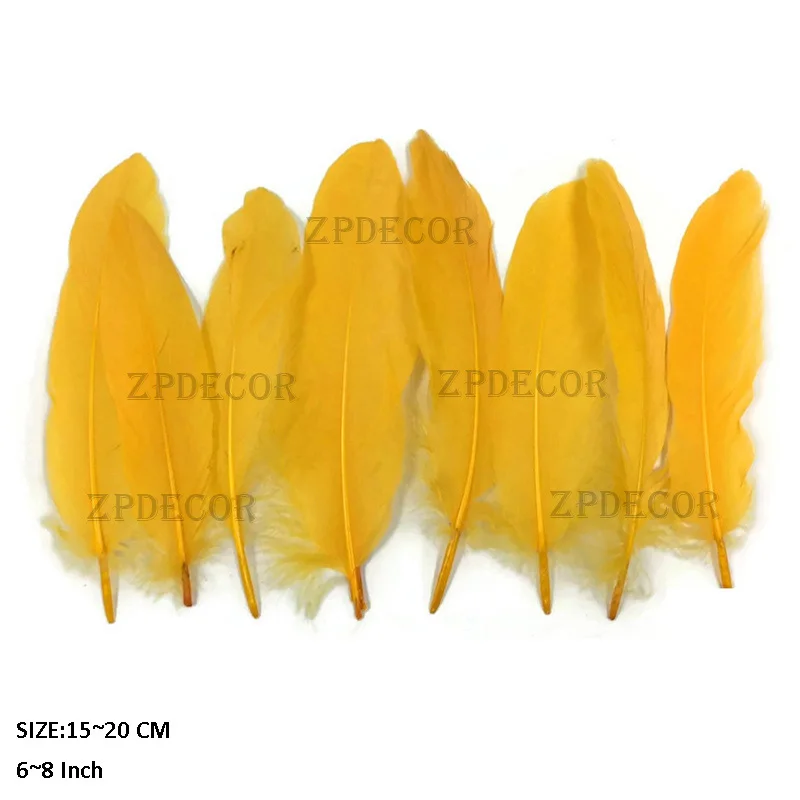 Zpdecor гусиные перья сатинет незакрепленные 15 20 см/6 8 дюймов ремесла карнавал