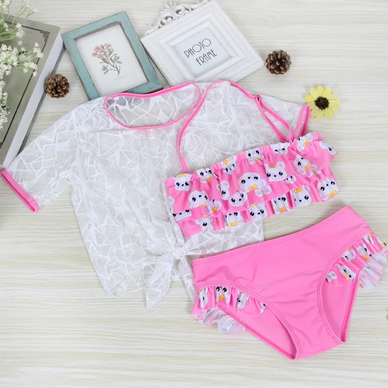 2019 бикини для девочек милый купальный костюм с маленькой рыбкой детский