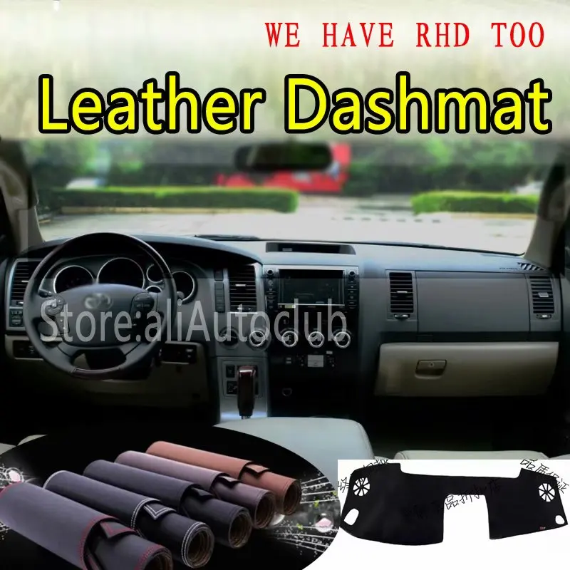 

For Toyota Sequoia Tundra 2007-2014 2010 2013 Leather Dashmat Dashboard Cover Dash SunShade Carpet Custom Car Styling LHD+RHD