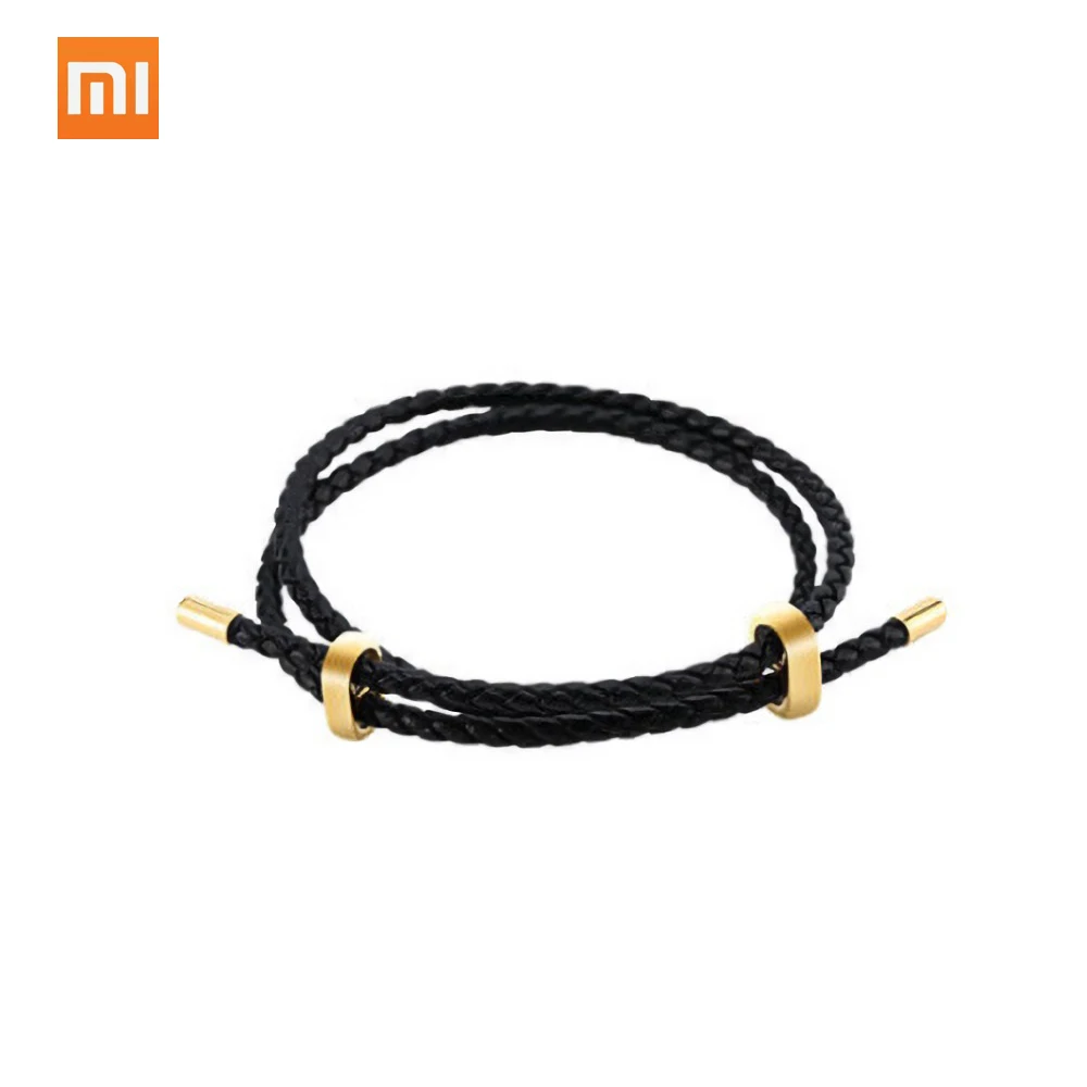 Xiaomi Mijia LUCKYME дикий кожаный шнур веревка затягивающийся браслет 25 см 44 см мужской женский браслет