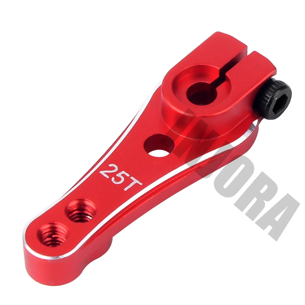 Red INJORA 1 шт. 33 мм Металл RC 25 т зуб руля сервопривод рычаг для 1/10 RC Гусеничный TRAXXAS TRX4 RC запчасти для автомобилей - Цвет: Red