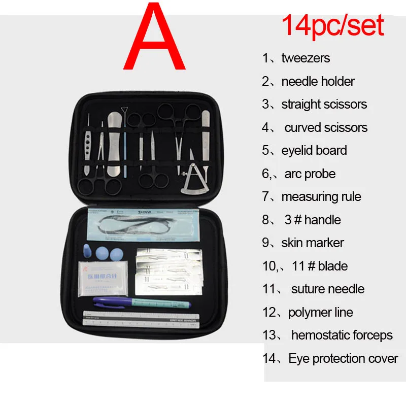 

New Ophthalmic Microsurgical Instruments Hand Surgery Basis Pratice Equipment Package Tools