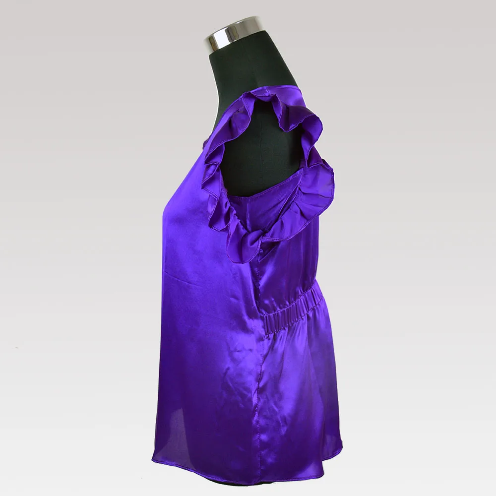 Рубашка из 100% шелка женская без рукавов большие размеры на весну и лето|silk shirt|silk