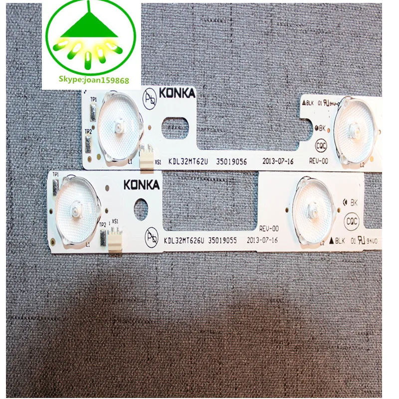 8 шт./лот светодиодный полоски бар Подсветка работает для KDL32MT626U 35019055 35019056 4 шт.* 4 светодиодный+ 4 шт* 3 светодиодный 1 светодиодный = 6V