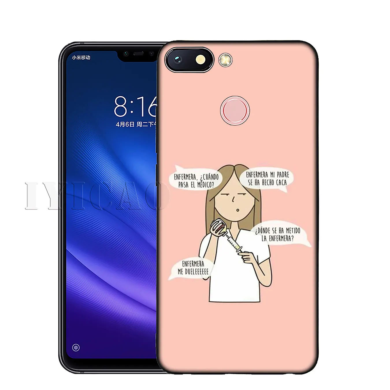 IYICAO Cartoon Doctor Nurse Hot Fashion Fun Dynamic Soft Case for Xiaomi Redmi K30 K20 8A 7A 6A 5A S2 GO Note 8 8T 7 5 6 Pro |