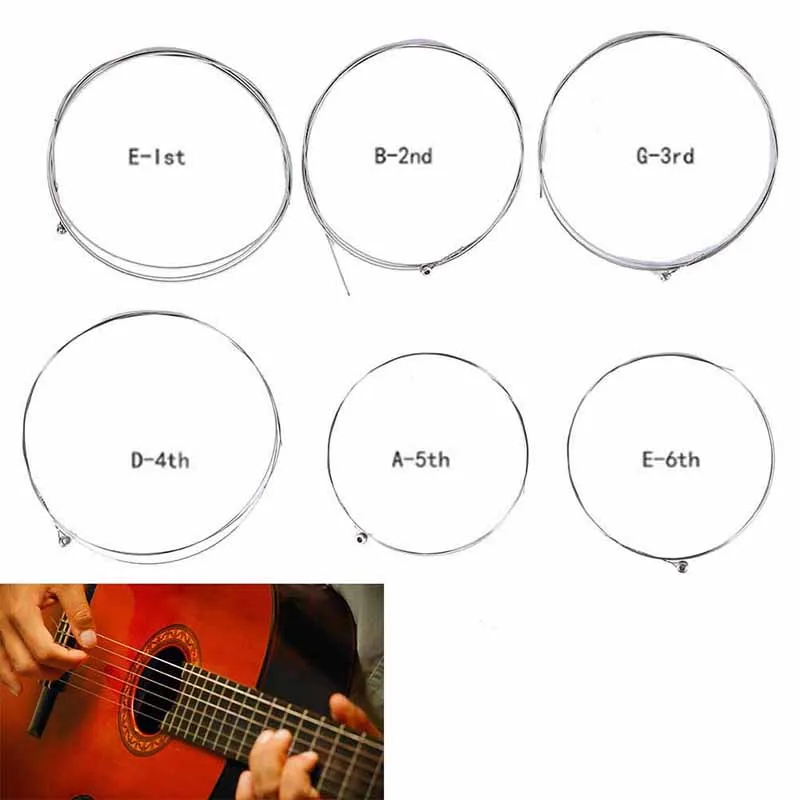 

1Pcs Durable Guitar Strings 6 Type EW Series Carbon Steel Guitar Strings Electric Guitar Strings Set