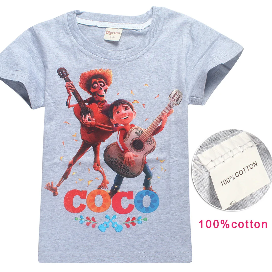 Летняя детская одежда футболка из хлопка детские футболки COCO топ с короткими рукавами для маленьких мальчиков и девочек, детская одежда
