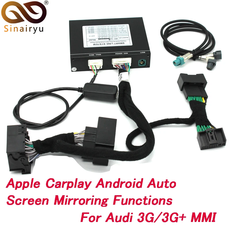 Видеоинтерфейс с поддержкой Apple CarPlay Android Auto DVD для A1 A3 A4 A5 A6 Q3 Q5 Q7 Оригинальное обновление экрана MMI iOS AirPlay System on.