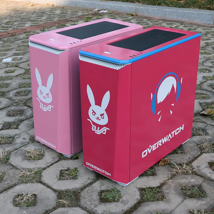 Розовый чехол для компьютера милый кролик хост игра с водяным охлаждением машина