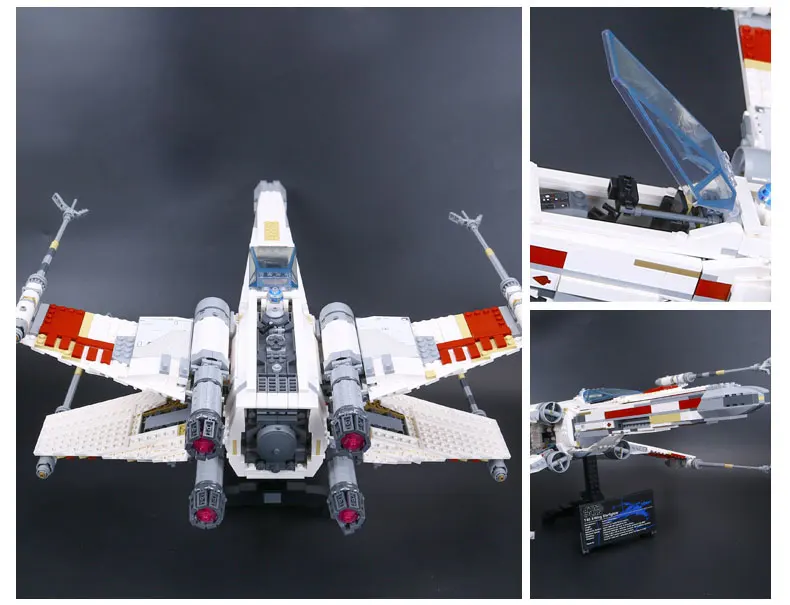Из Испании DHL 05039 Star Series Wars 10240 X Red Five Starfighter Комлект из крыльев и диадемы строительные блоки кирпичи новые детские игрушки в подарок