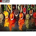 Алмазная 5D картина приправа на кухню HOMFUN сделай сам, полная Алмазная вышивка, картина стразы, для праздничных подарков, A19282