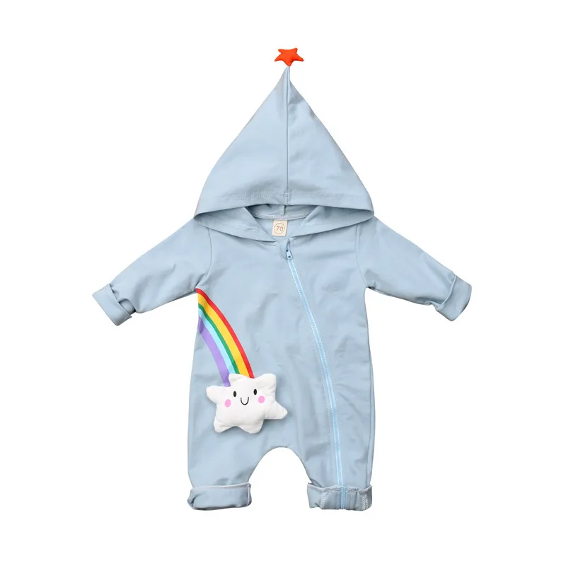 Комбинезон для новорожденных Emmababy с длинным рукавом и капюшоном|Ромперы| |