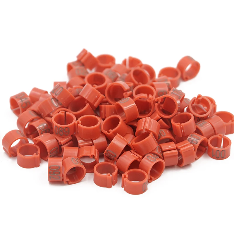 2 Set Of 1-100 Numbered 10mm Poultry Bird Pigeon Duck Chicken Clip Leg Color Foot Rings Pet Management Logo Identification Tool