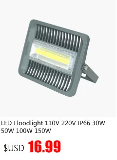 IP66 Светодиодный прожектор светильник 10W 30W 50W 100W 150W ультра тонкий потолочные светильник Светодиодный точечный светильник на открытом воздухе 220V Настенный Светильник проектор потолочные светильник