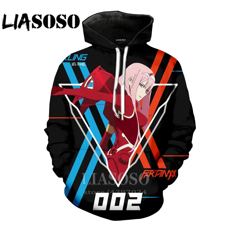 LIASOSO женская футболка аниме DARLING in the FRANXX Zero 2019 два человека 3d принт Harajuku забавная