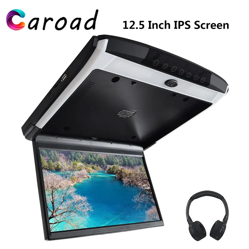Caroad 12 5 дюймовый IPS экран 1080P HD видео на крышу автомобиля откидное крепление