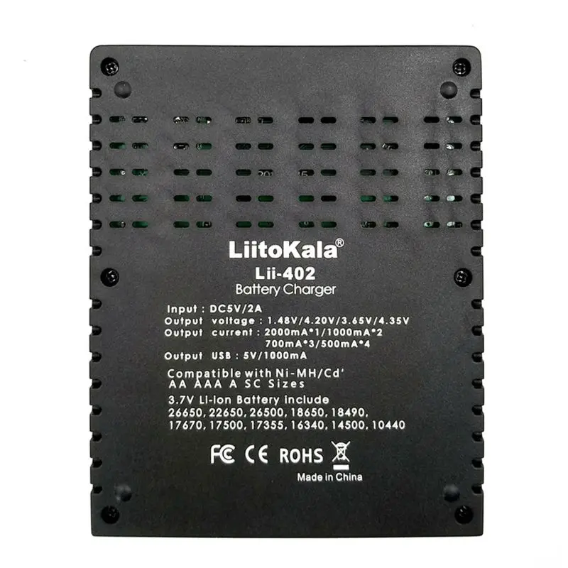 18650 зарядное устройство для 26650 16340 RCR123 14500 10440 AA AAA Li Ion Ni MH Cd аккумуляторная батарея