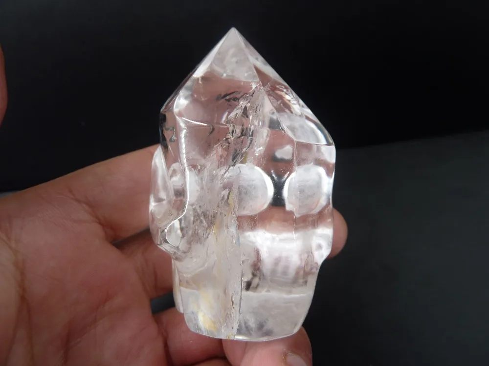 183g NATURAL QUARTZ CRYSTAL carved SKULL T1209 | Дом и сад