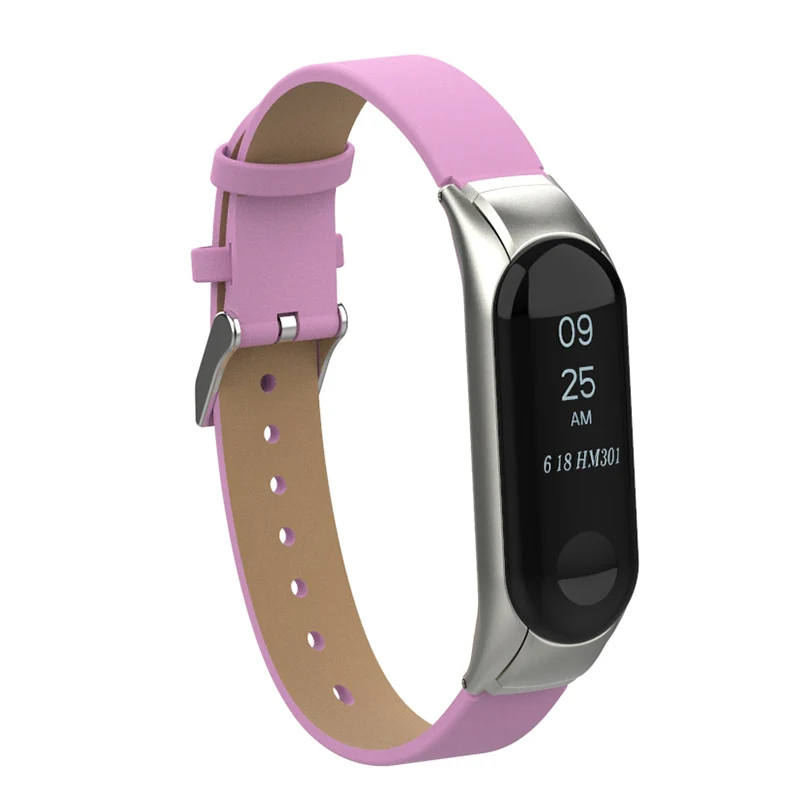 Кожаный браслет для Xiaomi Band 3 сменный ремешок на запястье Xiomi Xaiomi Xiami Xaomi Mi