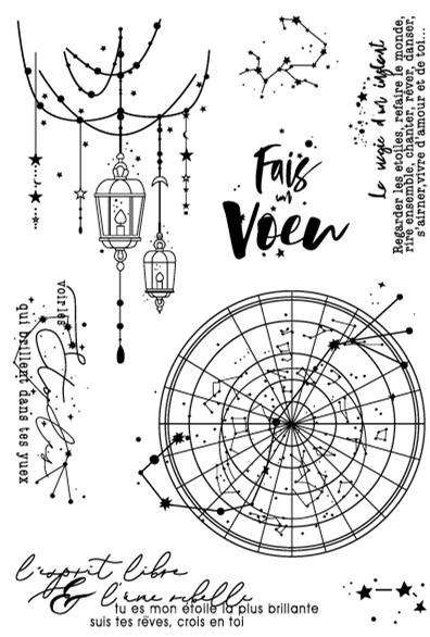 Французский прозрачный штамп для скрапбукинга Прозрачная силиконовая резина
