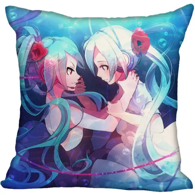 Заказная декоративная наволочка Hatsune Miku квадратная Наволочка на молнии 33x33,40x40,45x45 см(с одной стороны) наволочка - Цвет: Pillowcase 1