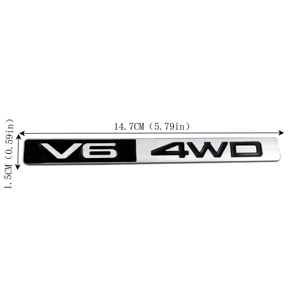Автомобильная наклейка для V6 4WD металлическая 3d эмблема с логотипом Mercedes Benz Buick Ford