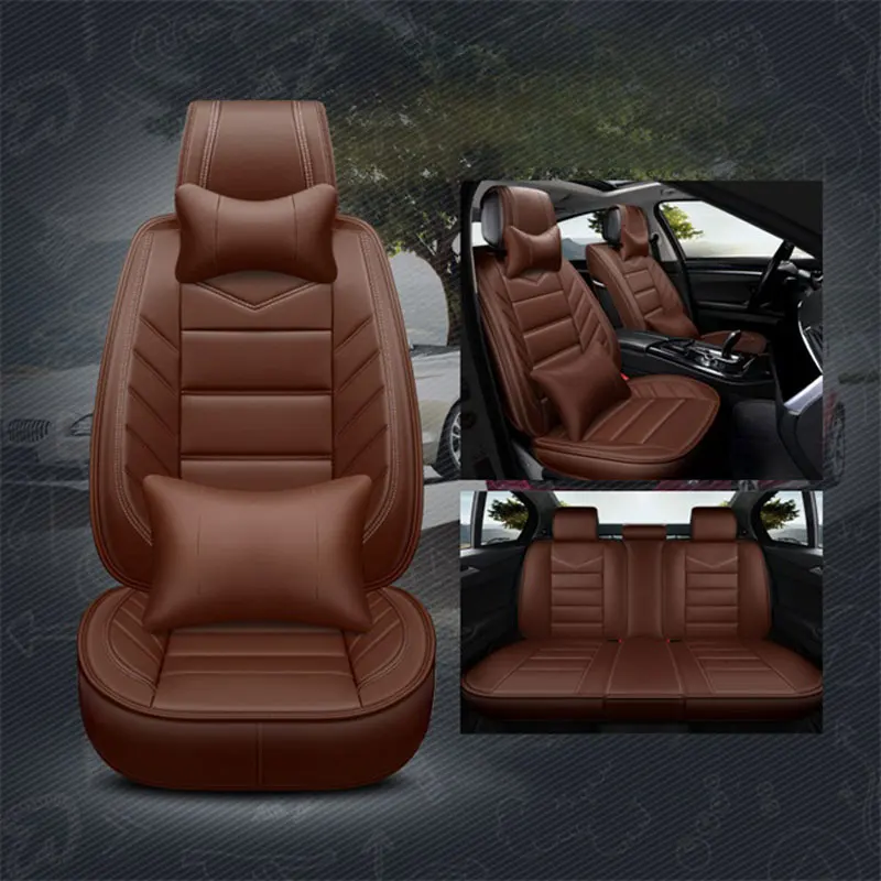 Чехол для автокресла из искусственной кожи для Toyota C-HR chr RAV4 rav 4 corolla verso 150 fortuner land cruiser 100 120 200 - Название цвета: orange-hh
