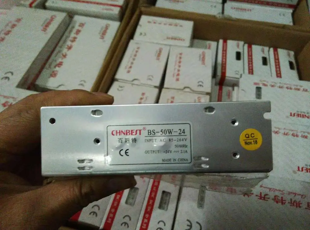 Chn лучший BS-50W-DC24V импульсный источник питания 50 Вт/24 В Регулируемый переключатель преобразования мощности