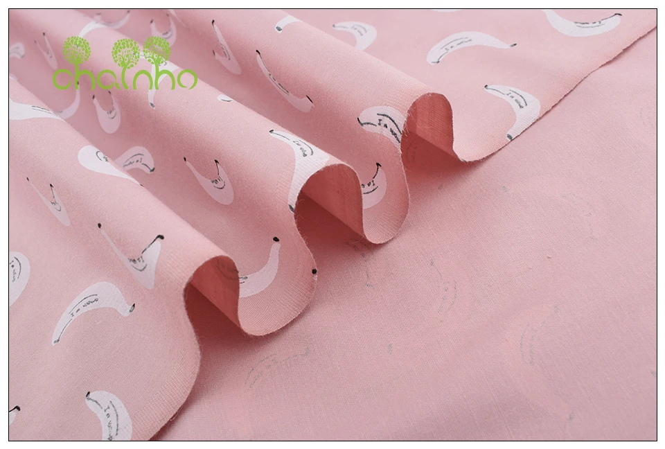 Chainho, 8 шт./лот, маленький розовый мультфильм, саржевая хлопковая ткань с принтом, Лоскутная Одежда для шитья и стеганого шитья для детей