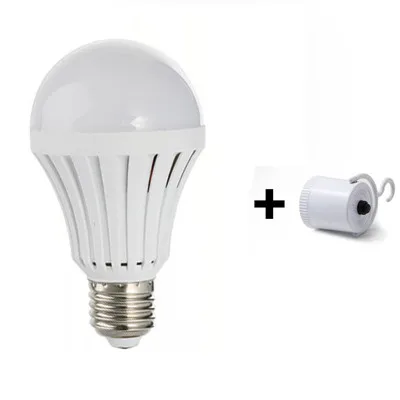 LED Bulb With Switch Светодиодный умный аварийный ночник E27 5 Вт 7 Вт 9 Вт 12 Вт умная лампочка AC зарядка перезаряжаемая батарея энергосберегающие лампы - Цвет: LED Bulb With Switch