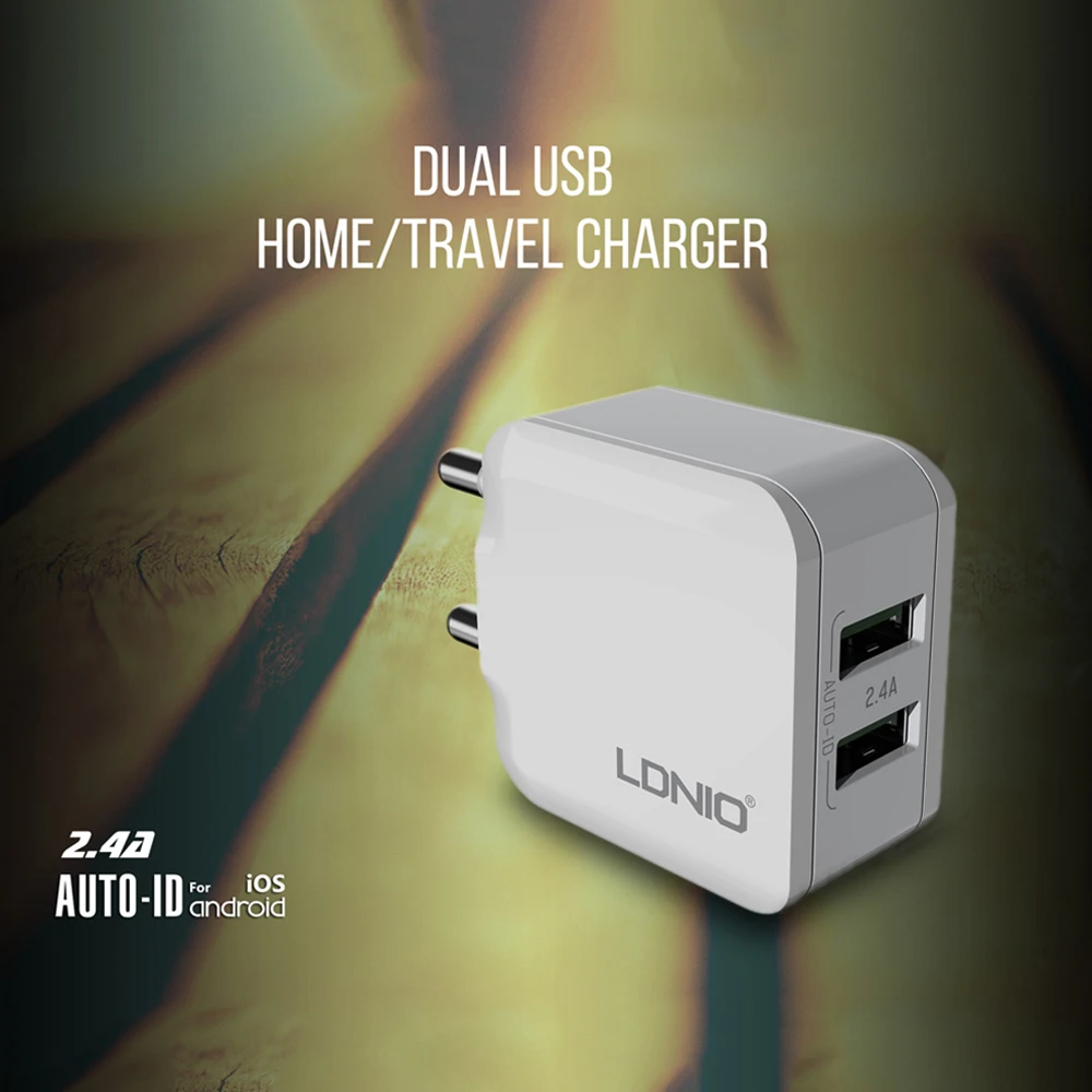LDNIO двойное USB портативное зарядное устройство для мобильного телефона US Plug с