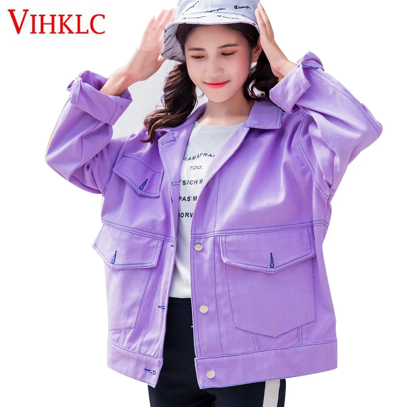 Джинсовая куртка Женская Весна Осень Корейская версия Студенческая BF Harajuku