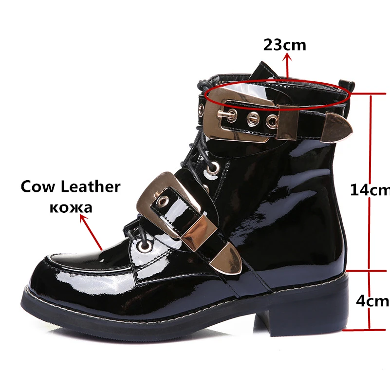 Женские ботильоны на толстом каблуке FEDONAS золотистые мотоциклетные ботинки из