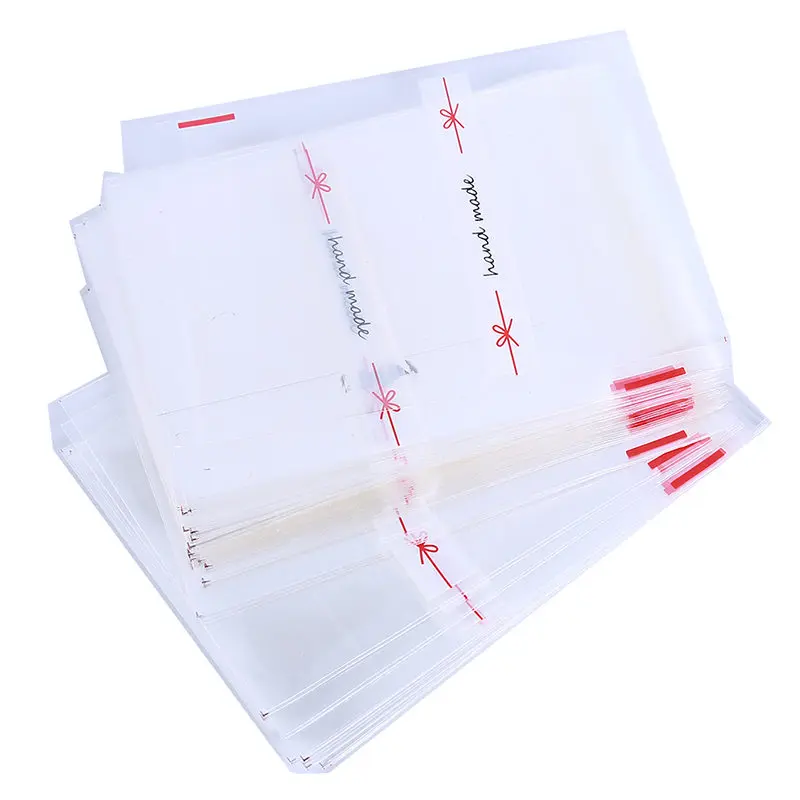 100 шт./упаковка Новые мини-банты из кружева, прозрачная упаковка для подарков Opp-пакеты с клеевым слоем для конфет, печенья и т.д.