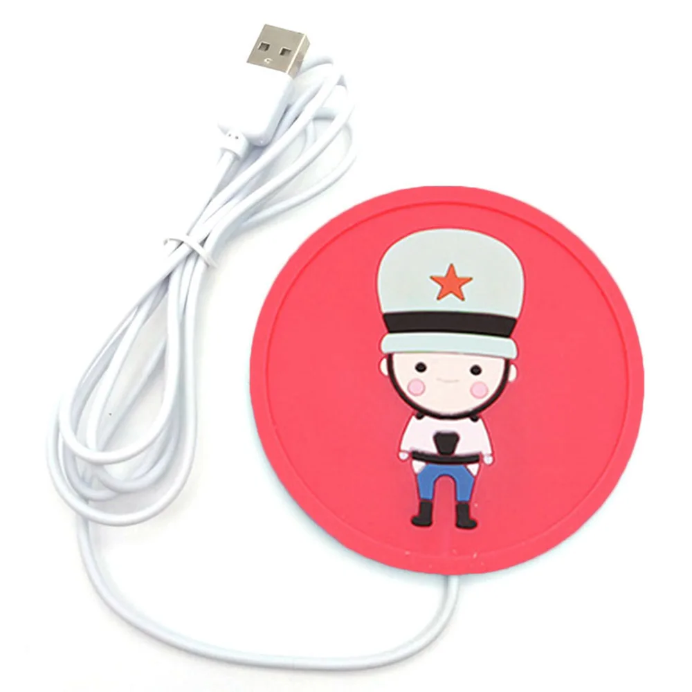 1 шт. Новые Креативные USB Электрические Изоляционные нагревательные коврики силиконовые мультфильм кофе чай круглые салфетки Офис Кабинет Warner Coaster