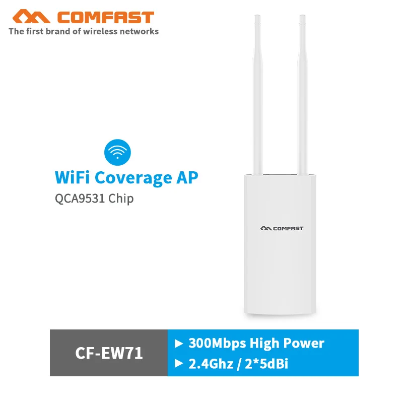 Внешняя беспроводная точка доступа Wi Fi базовая станция AP 300 Мбит/с Ethernet мост