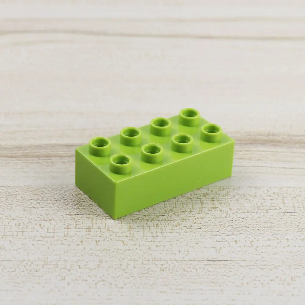 Light Green 30 шт./лот объемный Duplo Кирпич 2x4 крупные частицы креативный строительный блок DIY строительные игрушки для детей совместимый с лего - Цвет: Light Green