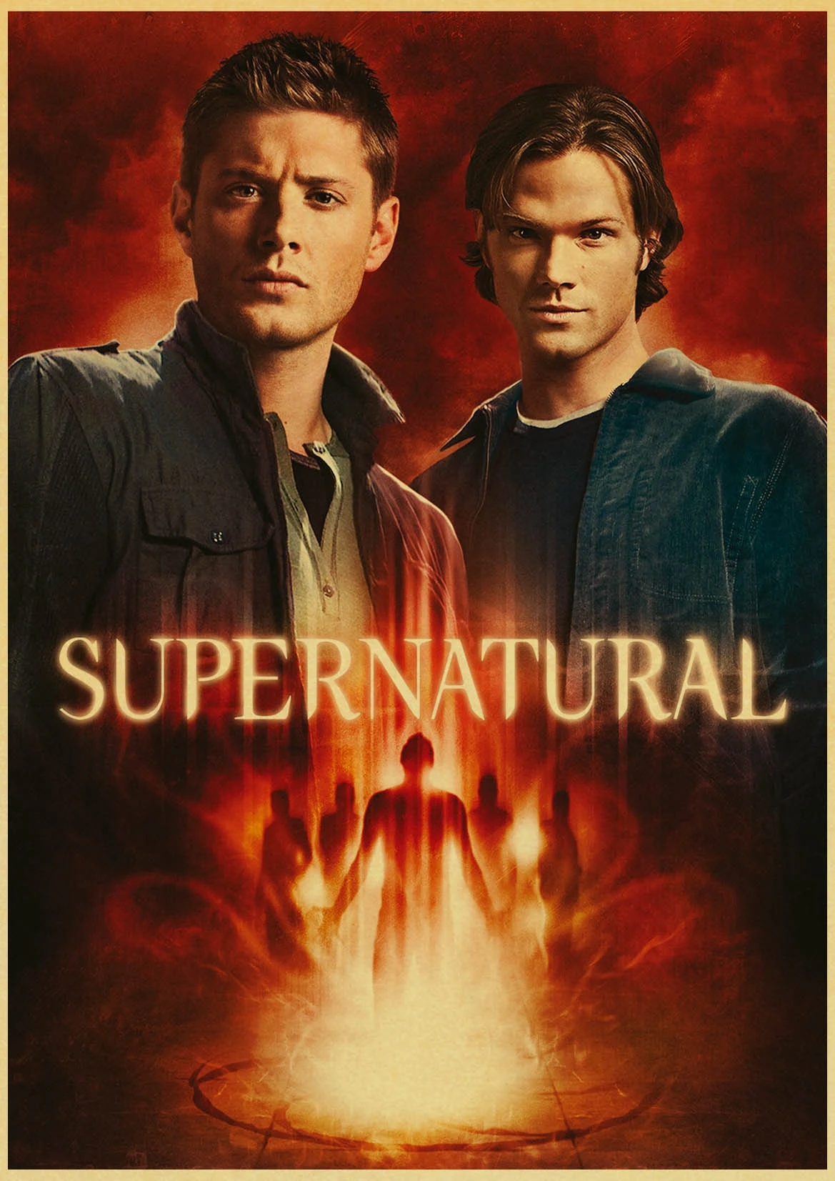 Постер сериала "Сверхъестественное" Jensen Ackles винтажные плакаты и принты крафт-бумага барная комната Домашний декор Настенная Наклейка - Цвет: K105