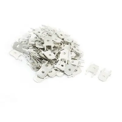 

100Pcs 2Pin PCB Male Soldering Tab Terminal Connector 13 x 4.8mm