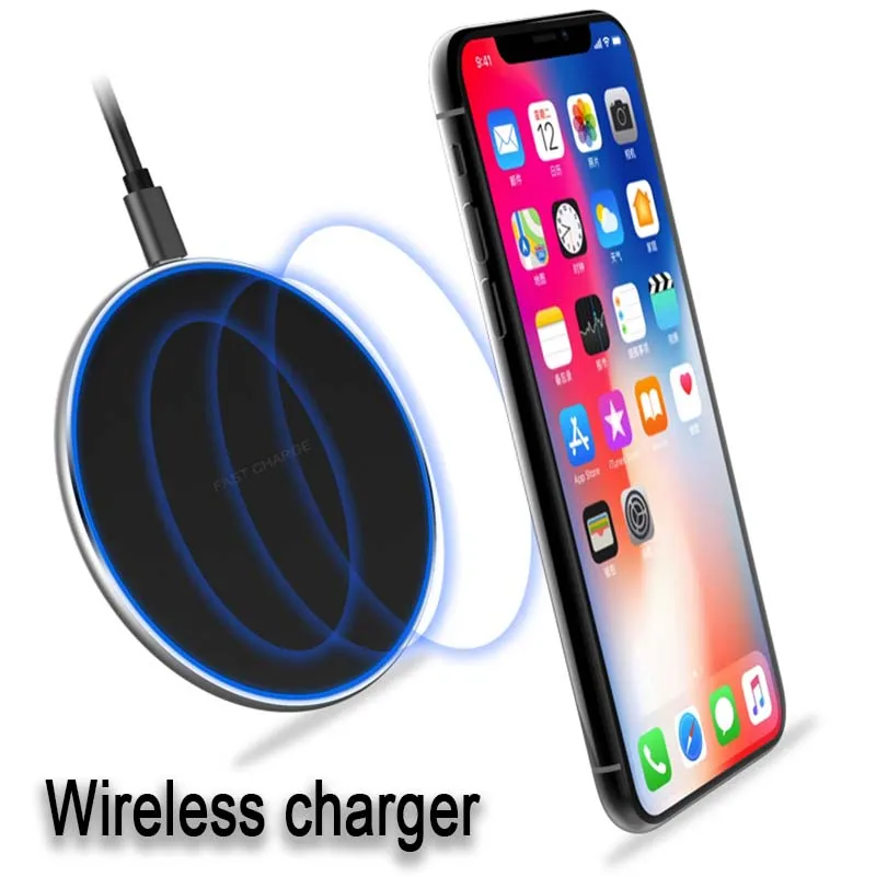 10 Вт Qi Беспроводное зарядное устройство для iPhone X Xs MAX XR 8 plus Быстрая зарядка samsung S8