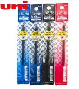 12 шт.лот Uni-Ball Signo Заправка для UM-151 Выдвижная гелевая чернильная ручка 0,38 мм stylo