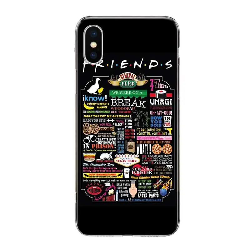 Friends Season TV Fundas Silicone Phone Back Case For Apple iPhone 6 6S 7 8 Plus + X 10 Ten XS MAX XR 5 5S SE Heart Cover |