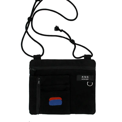 black bag MOREUSEE специальный небольшой лоскут простой крутой Повседневный сумки через плечо для девочек(FUN KIK - Цвет: black bag