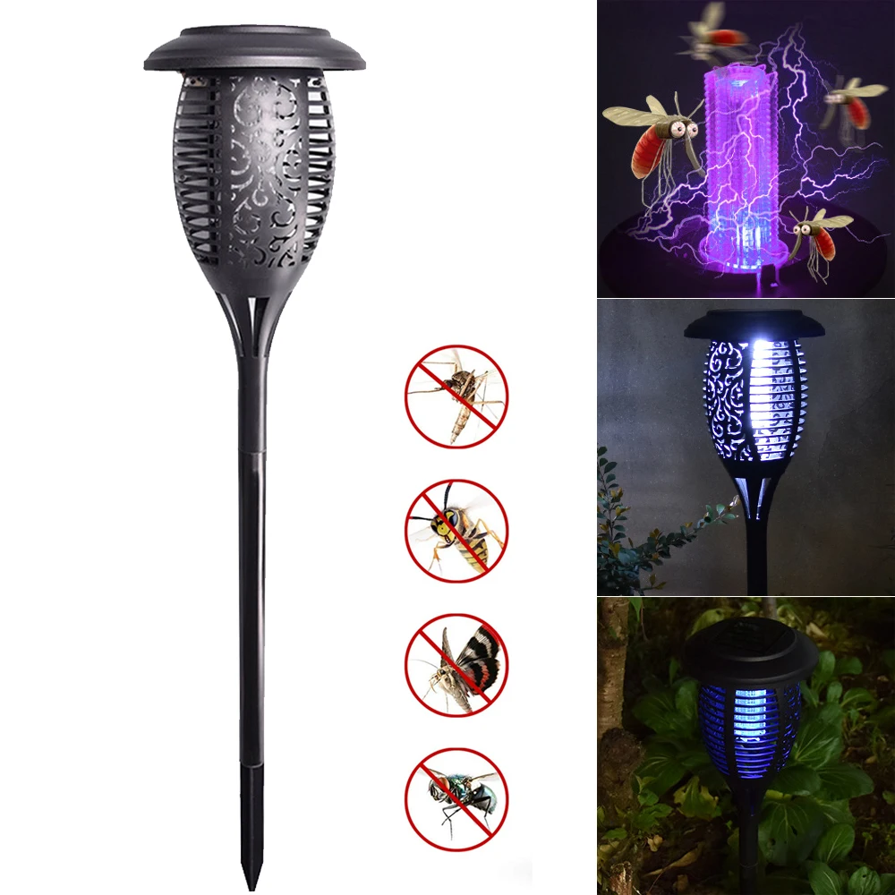 Светодиодный светильник убийца от комаров на солнечной батарее наружное