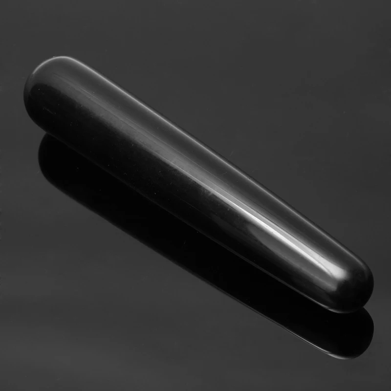 KiWarm 110x20 мм практичный натуральный черный обсидиан палочки для Йони драгоценный камень массаж тела жезл удовольствия палка упражнения ремесла подарок