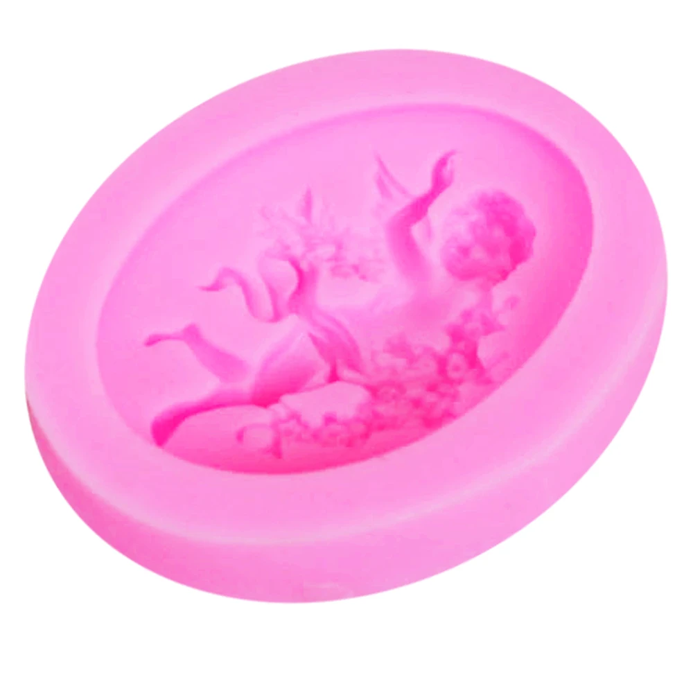 Силиконовая форма Byjunyeor в виде ангела для девочек инструмент выпечки из мягкой