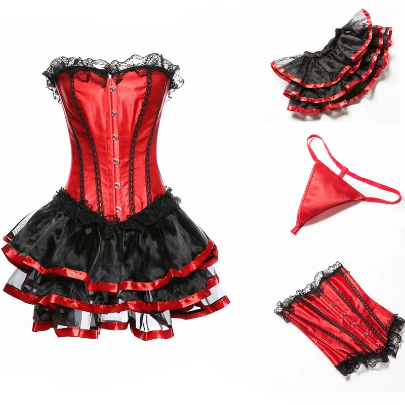 Женское танцевальное платье Burlesque красное соблазнительное ведьмы на Хэллоуин