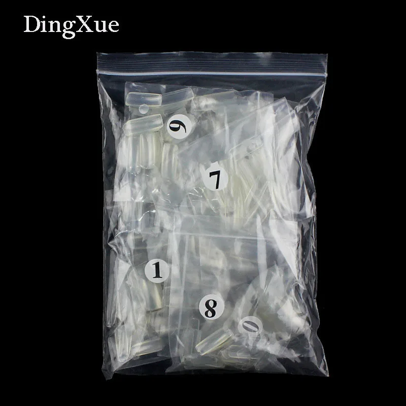 DingXue женские 500/шт. Прозрачные цветные французские/половинные/полностью