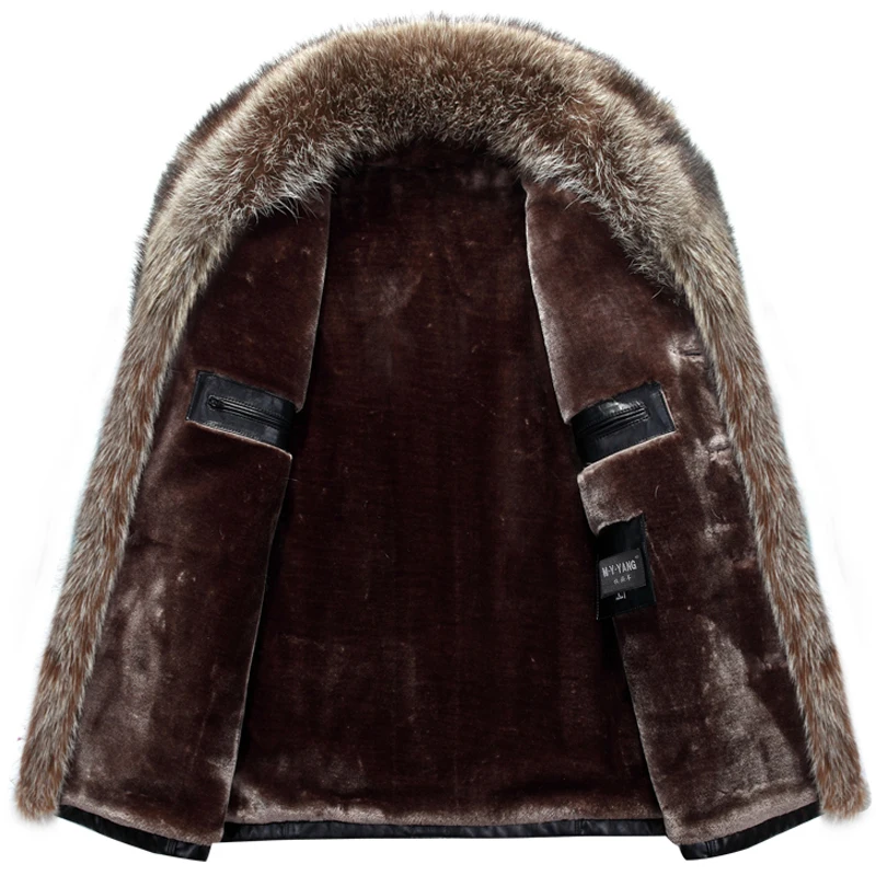 Мужские повседневные куртки и пальто из искусственной кожи Mu Yuan Yang зимние