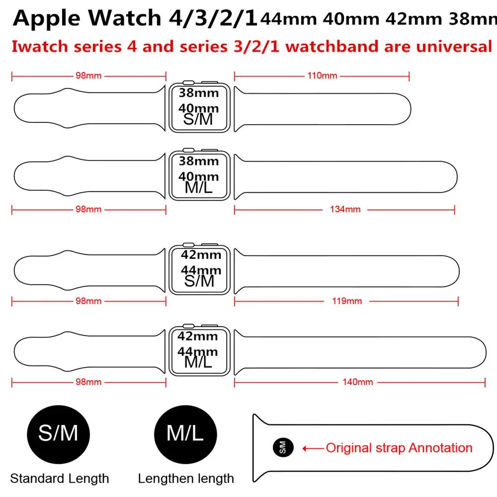 Ремешок для часов apple watch 4 Band correa apple watch 42 мм 38 мм 44 мм 40 мм iwatch series 5 4 3 2 Силиконовый браслет pulseira ремешок для часов